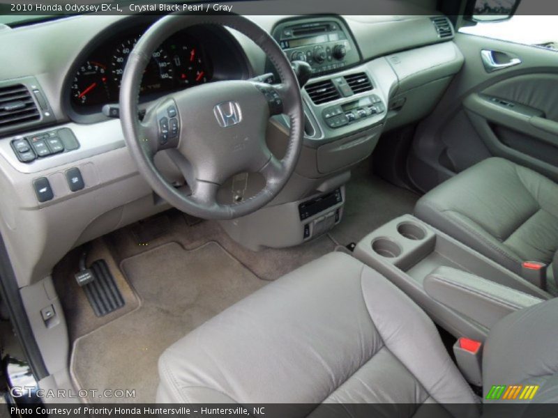 Crystal Black Pearl / Gray 2010 Honda Odyssey EX-L