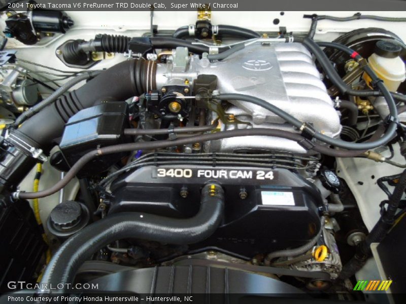 Super White / Charcoal 2004 Toyota Tacoma V6 PreRunner TRD Double Cab