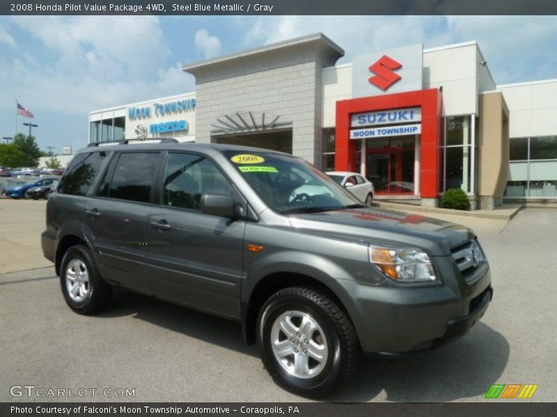 Steel Blue Metallic / Gray 2008 Honda Pilot Value Package 4WD