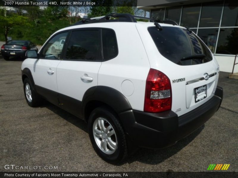 Nordic White / Beige 2007 Hyundai Tucson SE 4WD