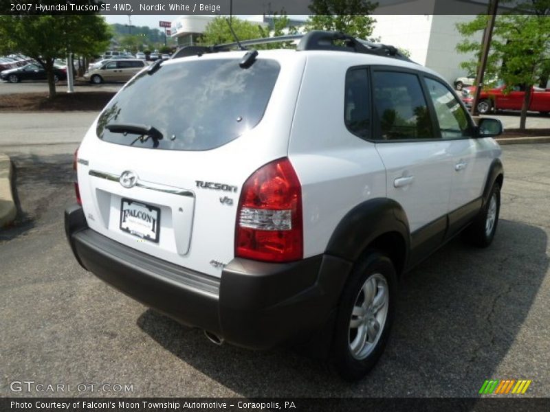 Nordic White / Beige 2007 Hyundai Tucson SE 4WD
