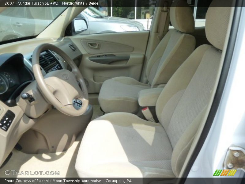 Nordic White / Beige 2007 Hyundai Tucson SE 4WD