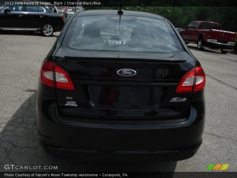 Black / Charcoal Black/Blue 2012 Ford Fiesta SE Sedan