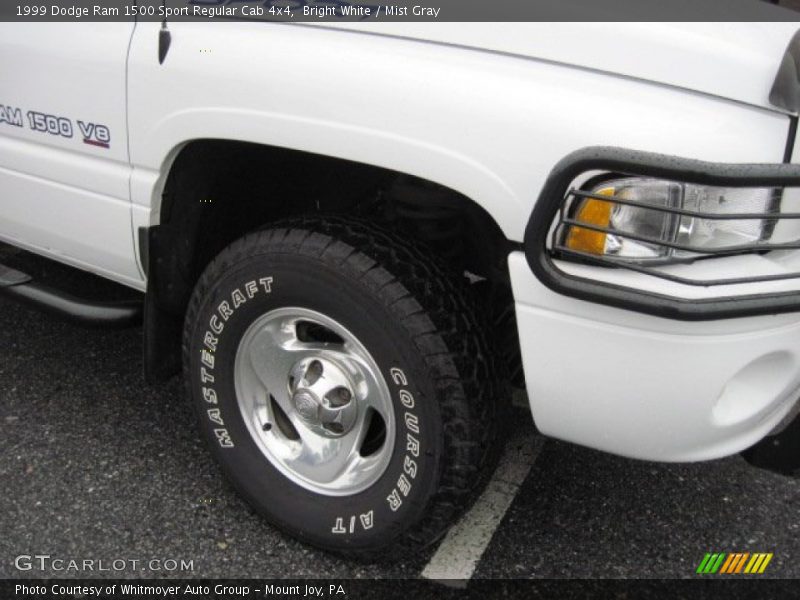 Bright White / Mist Gray 1999 Dodge Ram 1500 Sport Regular Cab 4x4