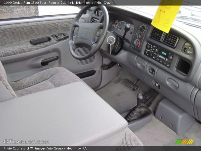 Bright White / Mist Gray 1999 Dodge Ram 1500 Sport Regular Cab 4x4