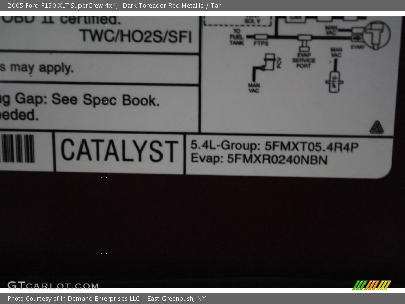 Dark Toreador Red Metallic / Tan 2005 Ford F150 XLT SuperCrew 4x4