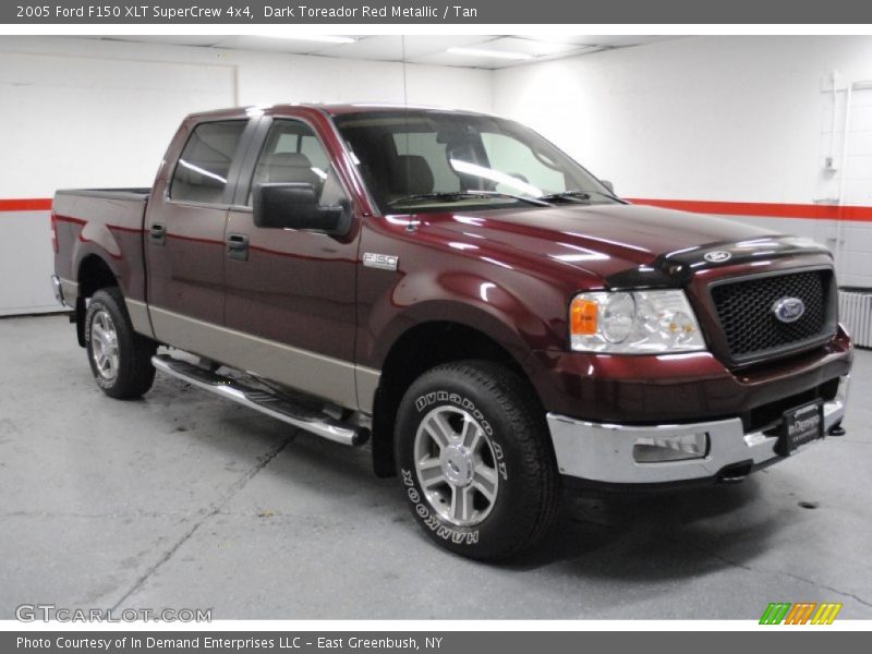 Dark Toreador Red Metallic / Tan 2005 Ford F150 XLT SuperCrew 4x4