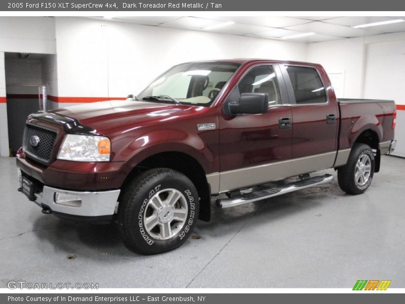 Dark Toreador Red Metallic / Tan 2005 Ford F150 XLT SuperCrew 4x4