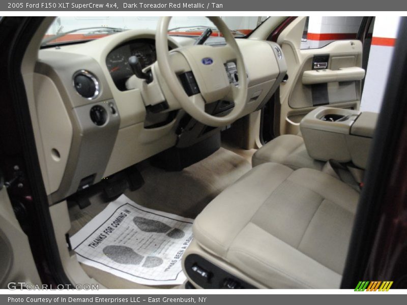 Dark Toreador Red Metallic / Tan 2005 Ford F150 XLT SuperCrew 4x4