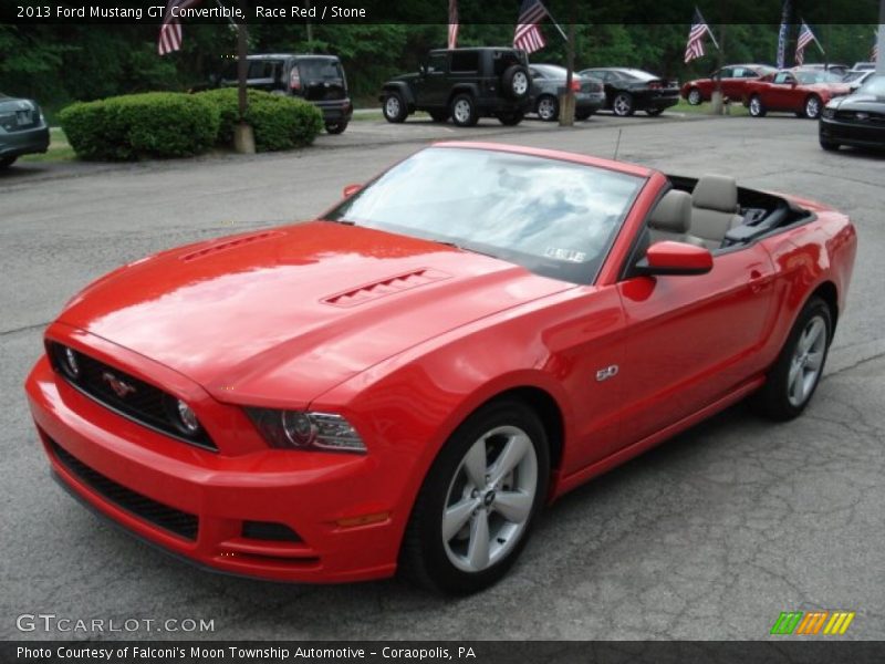 Race Red / Stone 2013 Ford Mustang GT Convertible