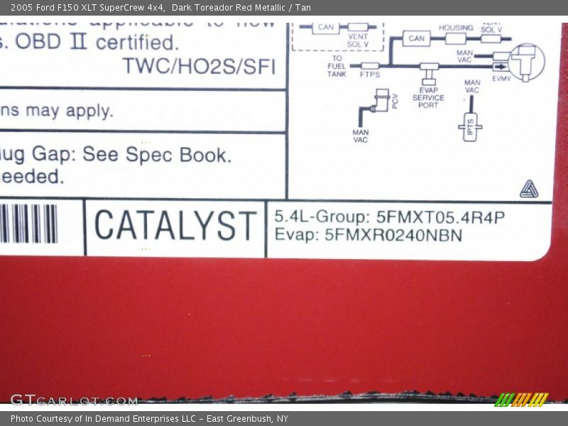 Dark Toreador Red Metallic / Tan 2005 Ford F150 XLT SuperCrew 4x4