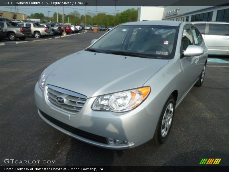 Liquid Silver / Gray 2010 Hyundai Elantra GLS