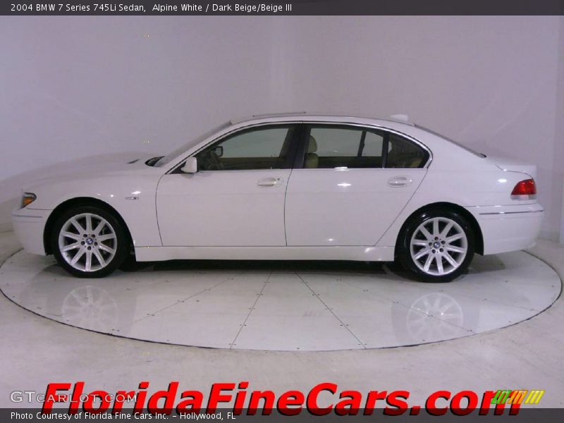 Alpine White / Dark Beige/Beige III 2004 BMW 7 Series 745Li Sedan