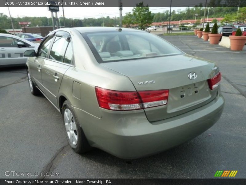 Natural Khaki Green / Beige 2008 Hyundai Sonata GLS