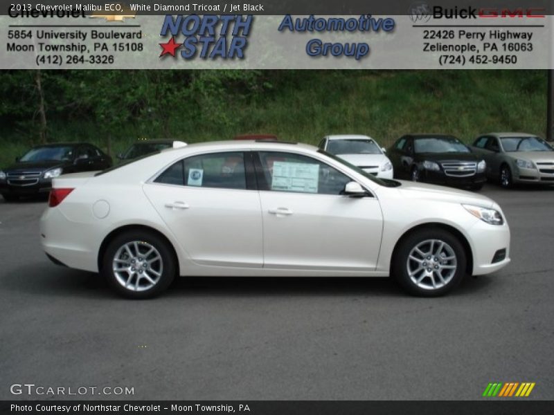 White Diamond Tricoat / Jet Black 2013 Chevrolet Malibu ECO