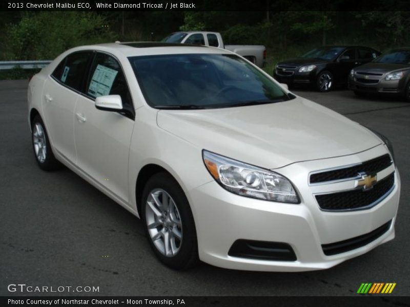 White Diamond Tricoat / Jet Black 2013 Chevrolet Malibu ECO