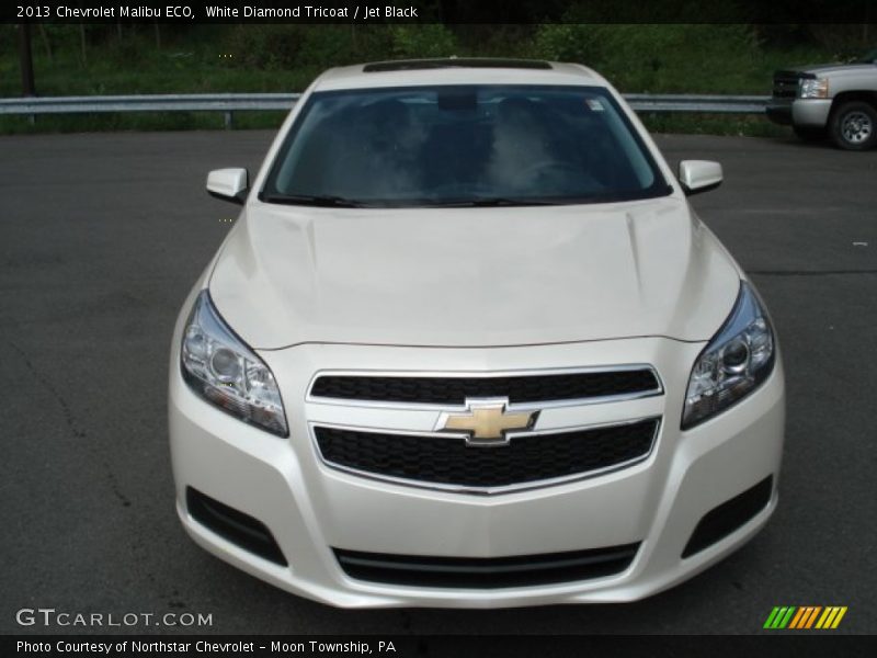 White Diamond Tricoat / Jet Black 2013 Chevrolet Malibu ECO
