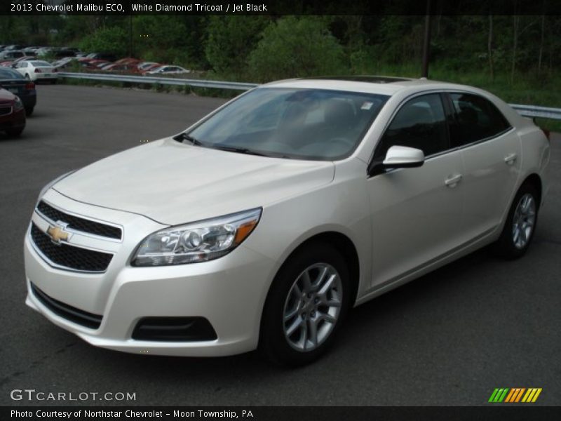 White Diamond Tricoat / Jet Black 2013 Chevrolet Malibu ECO