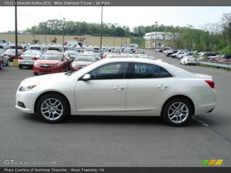 White Diamond Tricoat / Jet Black 2013 Chevrolet Malibu ECO