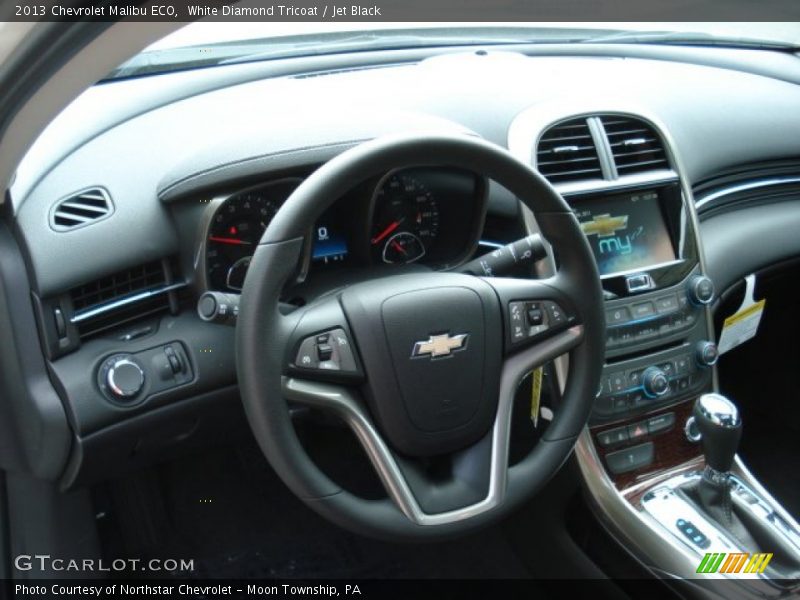 White Diamond Tricoat / Jet Black 2013 Chevrolet Malibu ECO