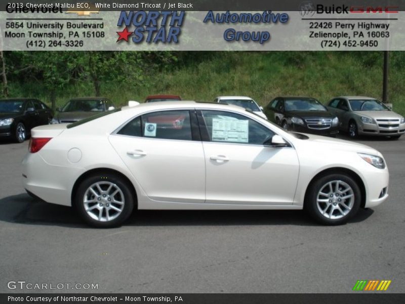 White Diamond Tricoat / Jet Black 2013 Chevrolet Malibu ECO