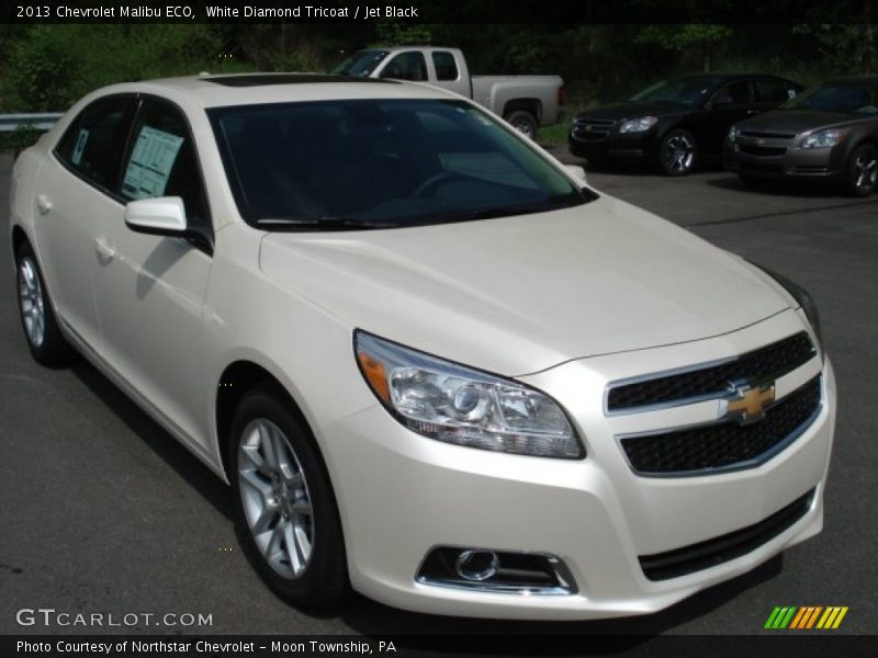 White Diamond Tricoat / Jet Black 2013 Chevrolet Malibu ECO