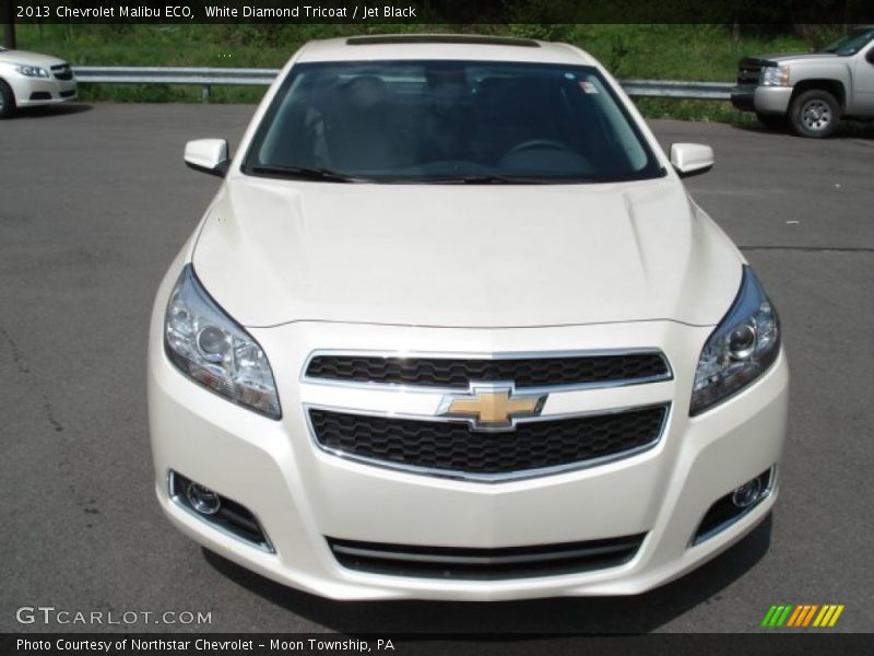 White Diamond Tricoat / Jet Black 2013 Chevrolet Malibu ECO