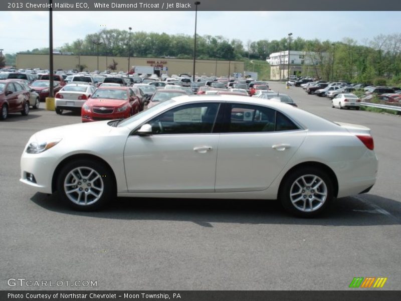 White Diamond Tricoat / Jet Black 2013 Chevrolet Malibu ECO