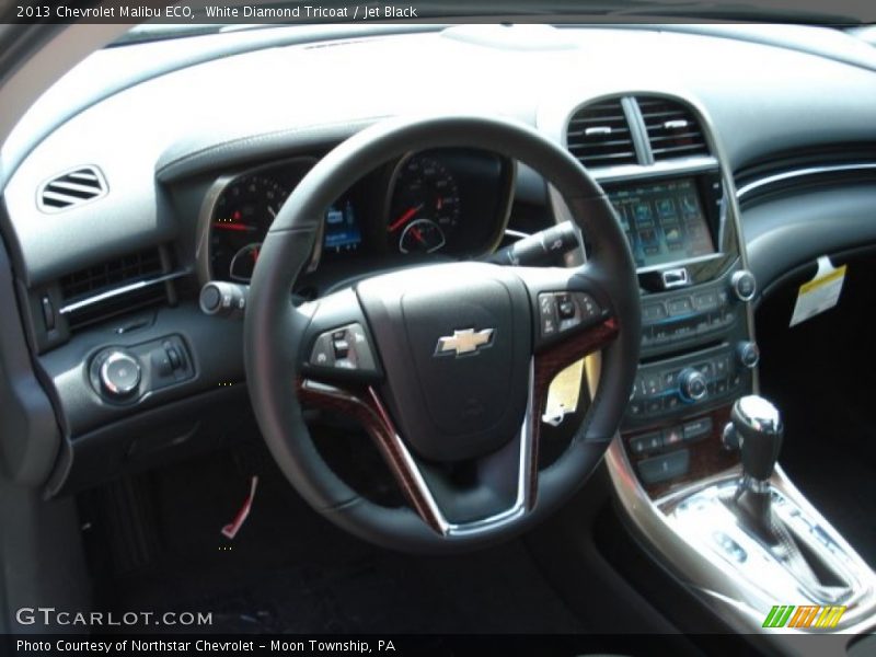White Diamond Tricoat / Jet Black 2013 Chevrolet Malibu ECO