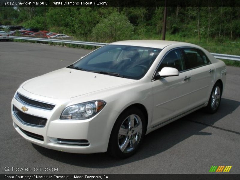 White Diamond Tricoat / Ebony 2012 Chevrolet Malibu LT