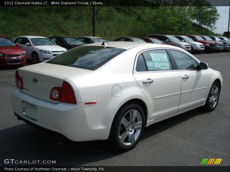White Diamond Tricoat / Ebony 2012 Chevrolet Malibu LT