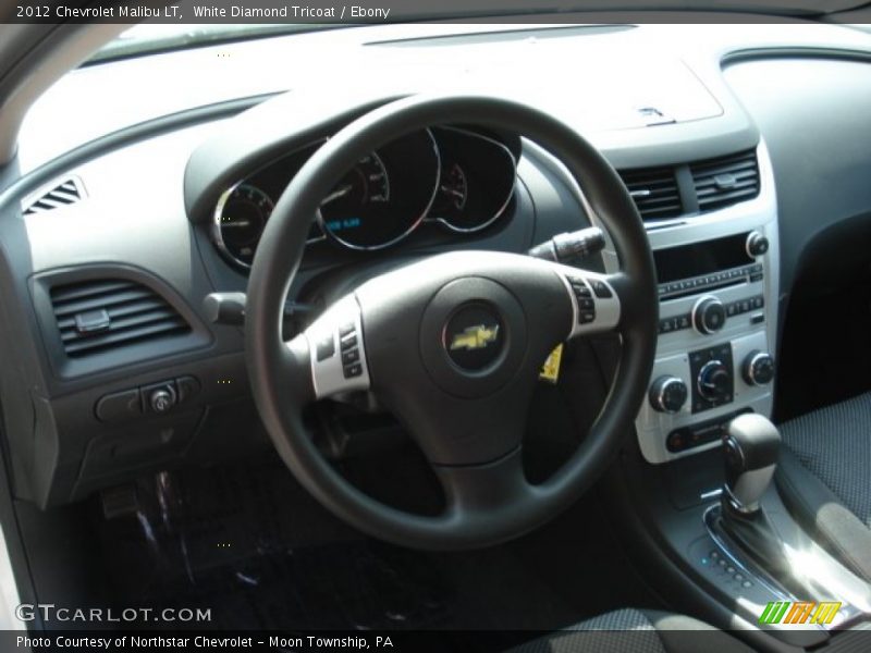 White Diamond Tricoat / Ebony 2012 Chevrolet Malibu LT