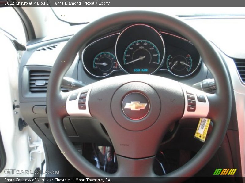 White Diamond Tricoat / Ebony 2012 Chevrolet Malibu LT