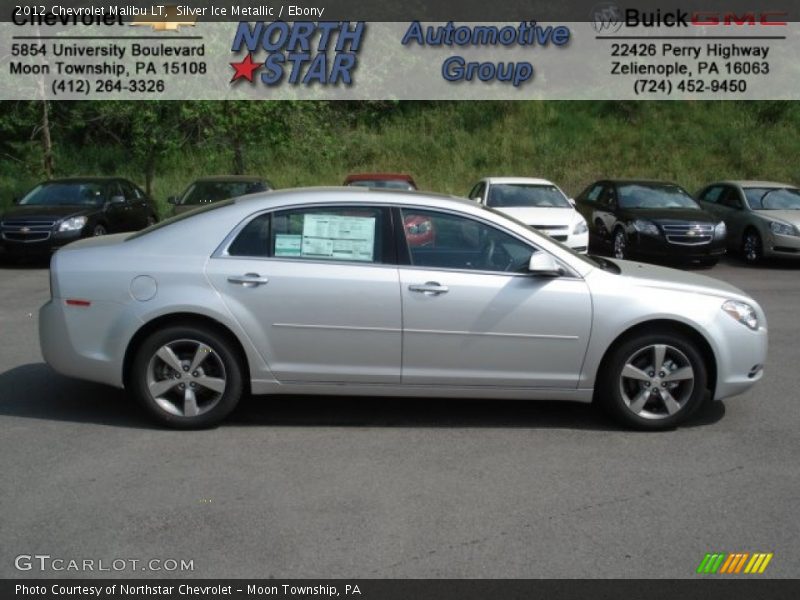 Silver Ice Metallic / Ebony 2012 Chevrolet Malibu LT