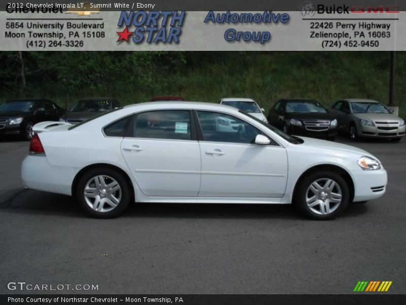 Summit White / Ebony 2012 Chevrolet Impala LT