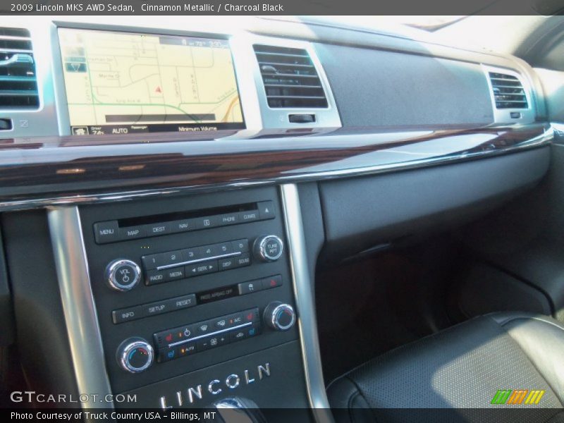 Cinnamon Metallic / Charcoal Black 2009 Lincoln MKS AWD Sedan