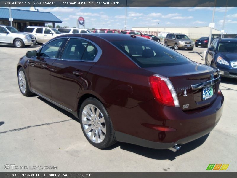 Cinnamon Metallic / Charcoal Black 2009 Lincoln MKS AWD Sedan