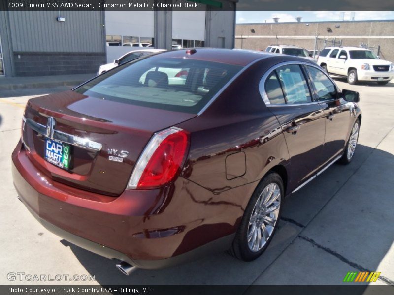 Cinnamon Metallic / Charcoal Black 2009 Lincoln MKS AWD Sedan