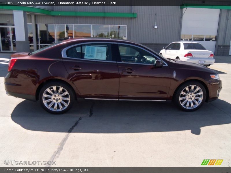 Cinnamon Metallic / Charcoal Black 2009 Lincoln MKS AWD Sedan
