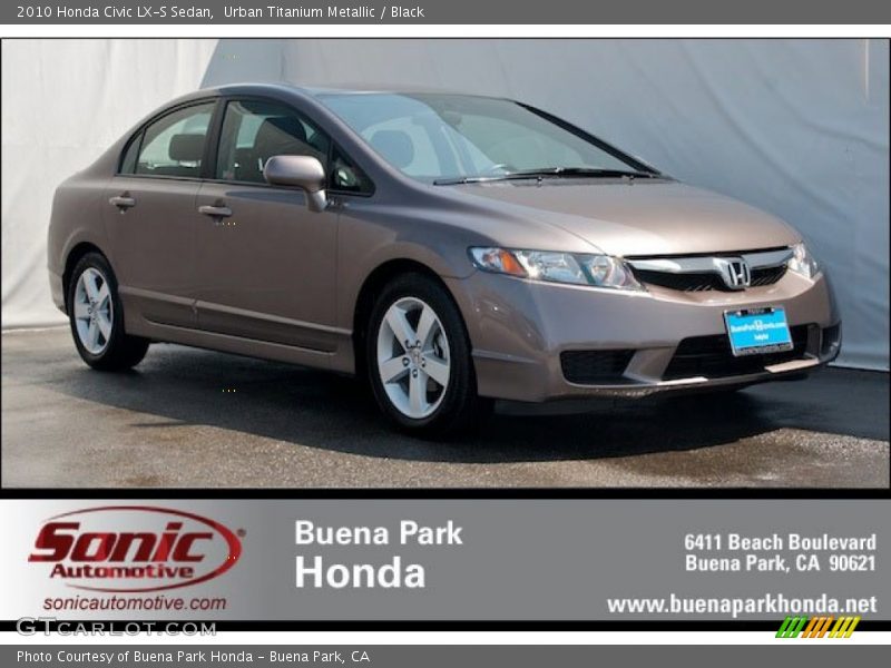 Urban Titanium Metallic / Black 2010 Honda Civic LX-S Sedan
