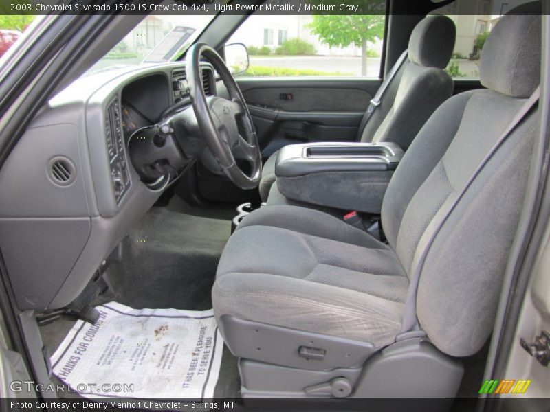 Light Pewter Metallic / Medium Gray 2003 Chevrolet Silverado 1500 LS Crew Cab 4x4