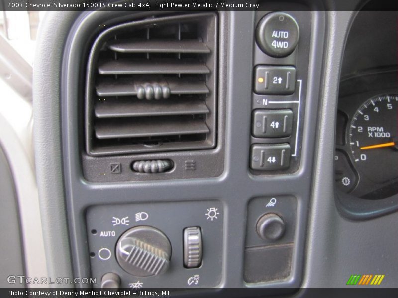 Light Pewter Metallic / Medium Gray 2003 Chevrolet Silverado 1500 LS Crew Cab 4x4