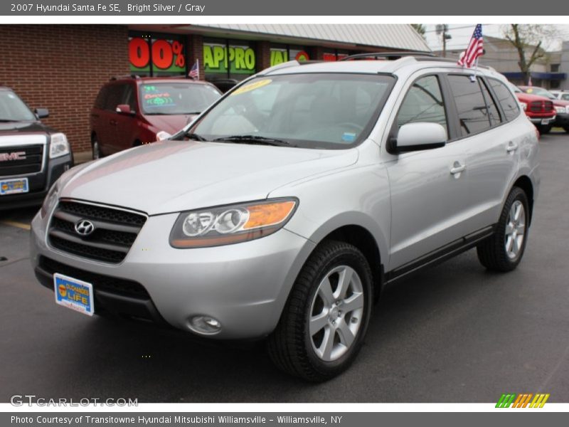 Bright Silver / Gray 2007 Hyundai Santa Fe SE