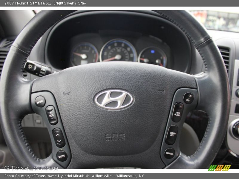 Bright Silver / Gray 2007 Hyundai Santa Fe SE