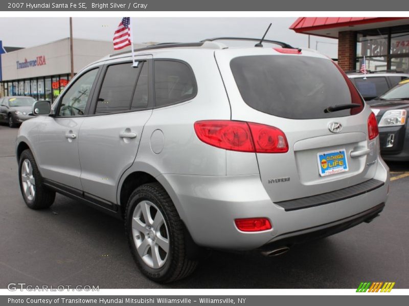 Bright Silver / Gray 2007 Hyundai Santa Fe SE