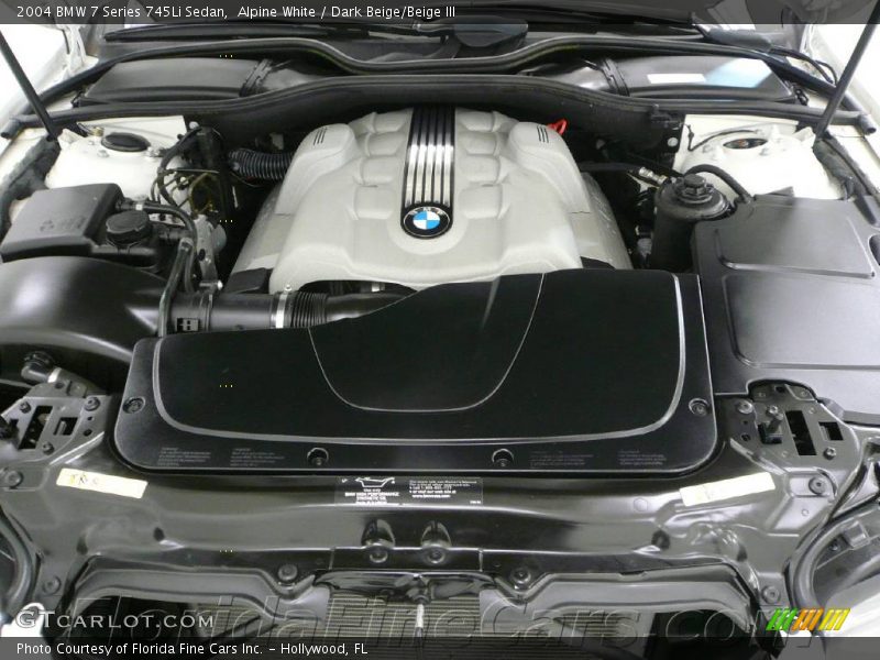 Alpine White / Dark Beige/Beige III 2004 BMW 7 Series 745Li Sedan