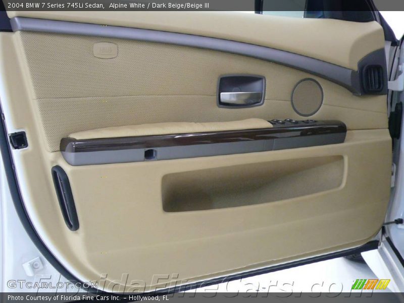 Alpine White / Dark Beige/Beige III 2004 BMW 7 Series 745Li Sedan