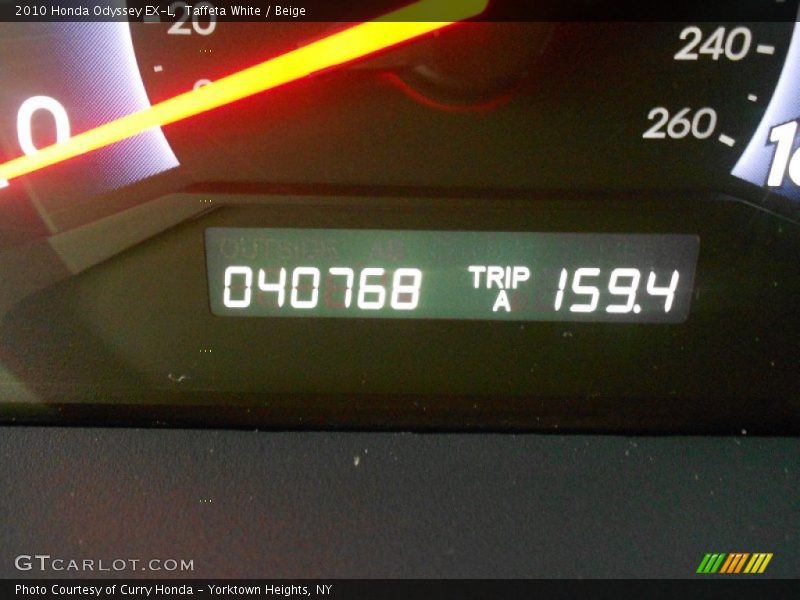 Taffeta White / Beige 2010 Honda Odyssey EX-L