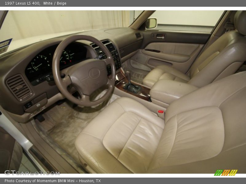 White / Beige 1997 Lexus LS 400