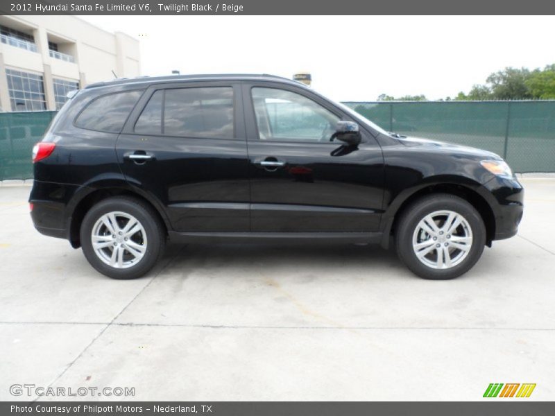 Twilight Black / Beige 2012 Hyundai Santa Fe Limited V6